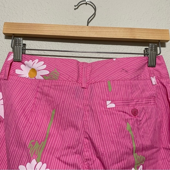 Lilly Pulitzer Vintage Pink Daisy Flower Cropped Pants - Picture 7 of 9